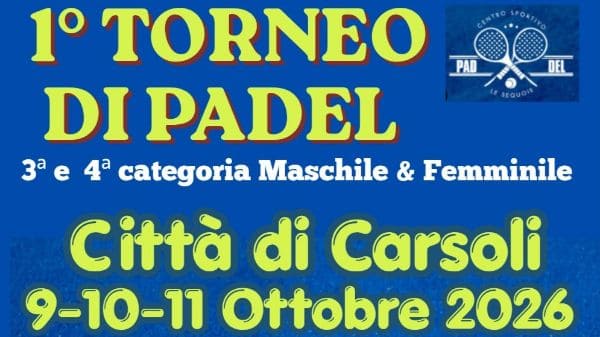1 Torneo di Padel